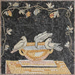 Mosaic Marble White Pigeons ANIMAL Design 20x20 Inches - Furniture4Design