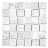 Mosaic Stone Tile Carrara White Linker Kitchen Fireplace Shower Wall Backsplash - Furniture4Design