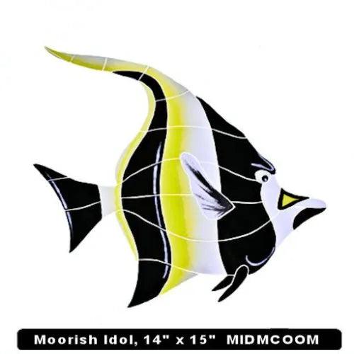 Mosaic Tile Moorish Idol Tropical Fish pool wall patio walk drive table bar top - Furniture4Design