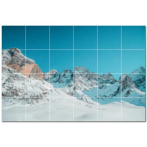 Mountains Ceramic Tile Wall Mural PT500857. 72" W x 48" H (24) 12x12 tiles - Furniture4Design