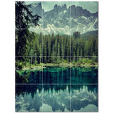 Mountains Ceramic Tile Wall Mural PT500871. 32" W x 24" H (12) 8x8 tiles - Furniture4Design