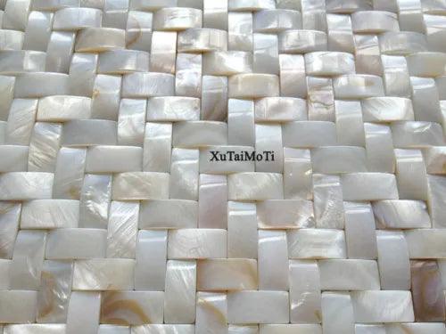 natural shell mosaic kitchen bathroom background groutless wall bedroom tile - Furniture4Design