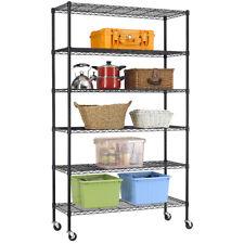 New 6 Tier Wire Shelving Unit NSF Metal Shelf Rack 2100 LBS Capacity 18"x48"x82" - Furniture4Design