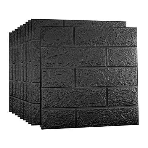 NEW LISTING 10 PCS 3D Wall Panels, 14.5 sq.feet Coverage Printable 10PCS-14.5 Sq Ft Black - Furniture4Design