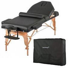 New Professional 77" Long 30" Wide 4" Pad Reiki Portable Massage Table Black - Furniture4Design