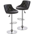 New PU Leather Bar Stools Modern Swivel Dinning Kitchen Chair, Set of 2 - Furniture4Design