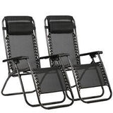 New Zero Gravity Chairs Case Of 2 Lounge Patio Chairs Outdoor Yard Beach - Furniture4Design