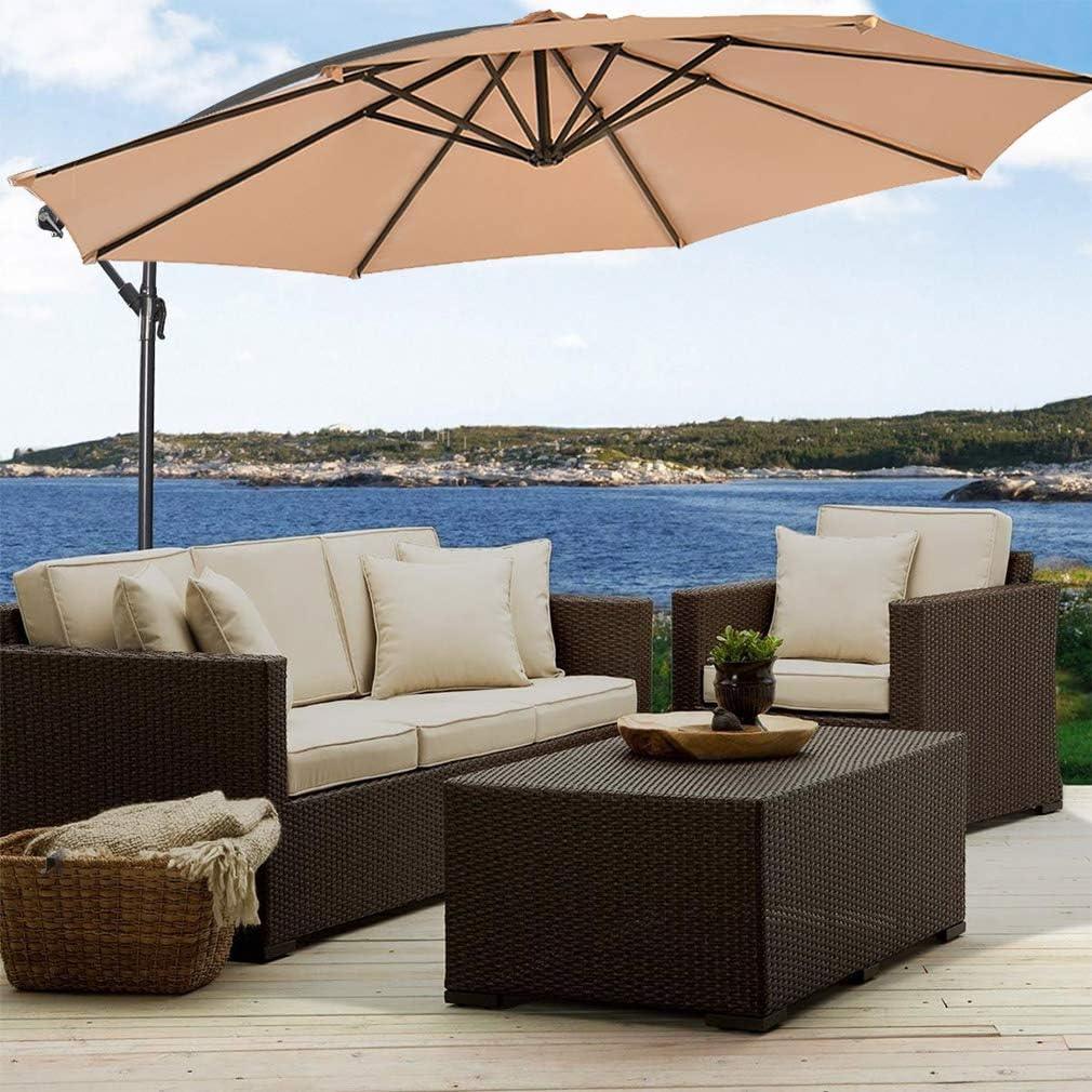 Offset Hanging Patio Umbrella with Sun Protection and Easy Setup - Furniture4Design