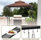 Outdoor Barbecue Canopy Gazebo Tent with Double Vented Roof - Furniture4Design