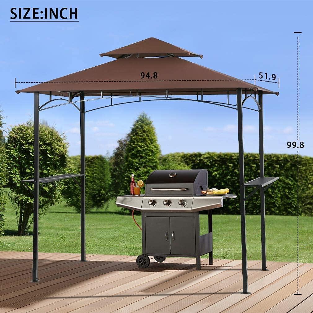 Outdoor Barbecue Canopy Gazebo Tent with Double Vented Roof - Furniture4Design