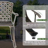 Outdoor Patio Dining Chairs Set of 2 with Stripe Embellishments - Furniture4Design