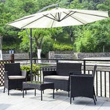 Patio Furniture Set 4 Pcs Outdoor Wicker Sofas Rattan Chair Wicker Conversation - Furniture4Design