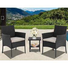 Patio Furniture Sets 3 Pieces Outdoor Bistro Set Rattan Chairs Wicker Set - Furniture4Design