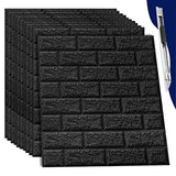 Pcs 3D Wall Panels Peel and Stick Waterproof, Self 16.5”*12.6” 20 Black - Furniture4Design