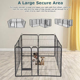 Pet Playpen 8 Panel Indoor & Outdoor Foldable Exercise Pen for Dogs and Cats - Furniture4Design