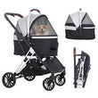 Pet Stroller, 3 in 1 Multifunction Pet Travel System 4 Wheels Foldable Aluminum - Furniture4Design