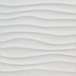 Plastic 3D Wall Panel PVC Wave Wall Design, White, 19.7" X 19.7" (12-Pack) - Furniture4Design