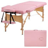 Portable Massage Table 77 Inch Long 28 Inch Wide 2 Fold PU Portable Salon Bed - Furniture4Design