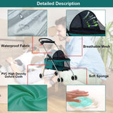 Portable Pet Stroller with Cup Holder and Sunshade - Furniture4Design