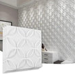 PVC 3D Wall Panel Interlocked Circles in Matt White Cover 32 Sq.Ft, for Interior - Furniture4Design