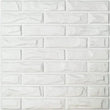 PVC 3D Wall Panels White Brick Wall Tiles, 19.7" X 19.7" (12 Pack) - Furniture4Design