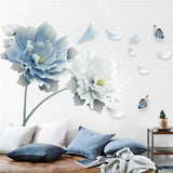 Removable Flower Lotus Butterfly Wall Stickers 3D Wall Art Home Decor Decals New - Furniture4Design