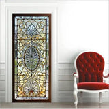 Retro Mosaic Glass Door Sticker Decal PVC Self-adhesive Wrap Mural 3D Wall Art - Furniture4Design