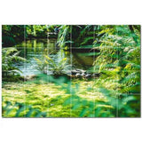 River Ceramic Tile Wall Mural PT500906. 36" W x 24" H (24) 6x6 tiles - Furniture4Design