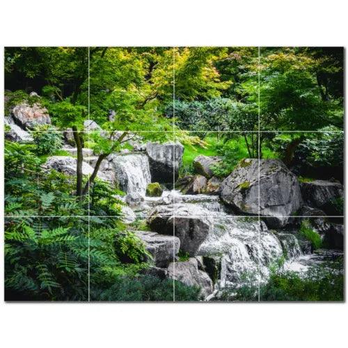 River Ceramic Tile Wall Mural PT500907. 32" W x 24" H (12) 8x8 tiles - Furniture4Design