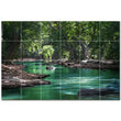 River Ceramic Tile Wall Mural PT500908. 72" W x 48" H (24) 12x12 tiles - Furniture4Design