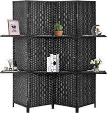 Room Divider 4 Panel Room Screen Divider Wooden Screen Folding Partition Screen - Furniture4Design