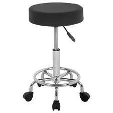 Round Rolling Stool with Swivel Garage Stool Esthetician Chair Tattoo Stool Shop - Furniture4Design