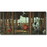 Sandro Botticelli Mythology Tile Mural PT00685. 72 x 36 (18) 12x12 tiles - Furniture4Design