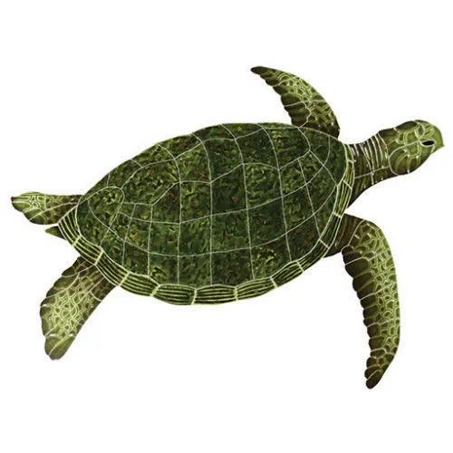 Sea Turtle Pool Mosaic Ceramic Tile Swim Patio Deck Bath Wall Bar Table Top Walk - Furniture4Design