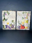 Set Of 2 Wine And Fruit 3D Wall Tile By Tre Sorelle, Riserva, Pinot Grigio - Furniture4Design