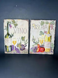 Set Of 2 Wine And Fruit 3D Wall Tile By Tre Sorelle, Riserva, Pinot Grigio - Furniture4Design