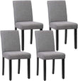 Set of 4 Grey Parsons Chairs for Home Kitchen Living Room Dining - Furniture4Design