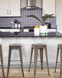 Set of 4 Stackable Metal Bar Stools with Backless Design - Furniture4Design