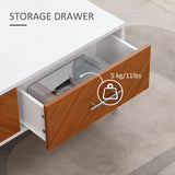 Sleek Modern Coffee Table with Drawers and Open Storage Compartment - Furniture4Design