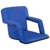 Stadium Seats Portable Bleacher Seats with Back- 5 Reclining Positions,Blue - Furniture4Design