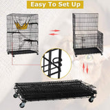 Super Deal XXL Cat Cage with Hammock and 3 Resting Platforms - Furniture4Design