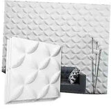 Textures 3D Wall Panels, PVC Wall Panels for 19.7" x 19.7" 12 Matt White - Furniture4Design