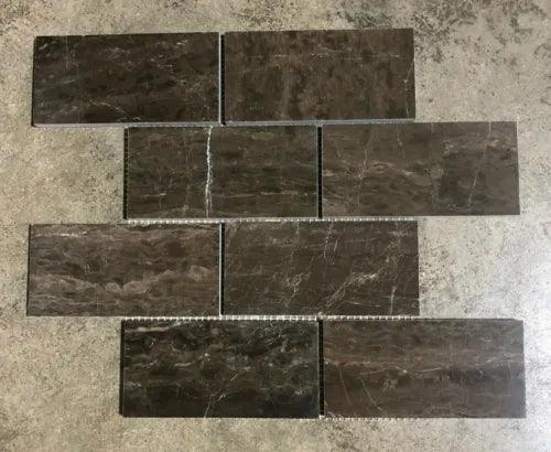 Tile Emperador Dark Marble Remodel Stone Backsplash 3x6 50 Sheets T-38 - Furniture4Design