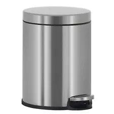 Trash Can Stainless Steel Mini Trash Can 6L/1.6Gallon Round Portable Pedal Can - Furniture4Design