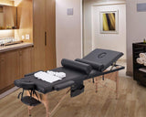 Ultimate Comfort Massage Table with Adjustable Height, 84 inch (Pack of 1), Black - Furniture4Design