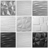 VEVOR 3D Wall Panels PVC 13 Tiles Textured Bricks Art 19.7"x19.7" Wallpaper - Furniture4Design