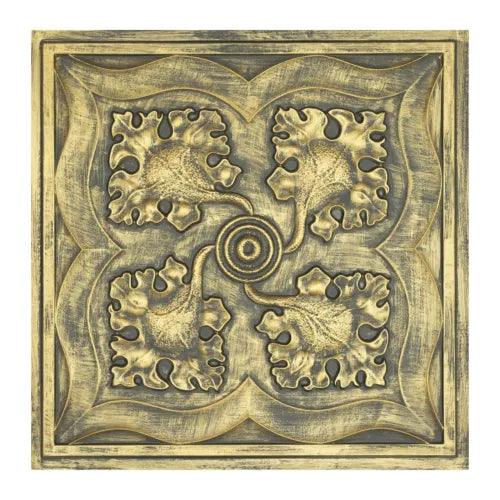 Vinyl ceiling tiles 3D wall board PVC for Barber house PL64 Ancient gold 10pcs - Furniture4Design