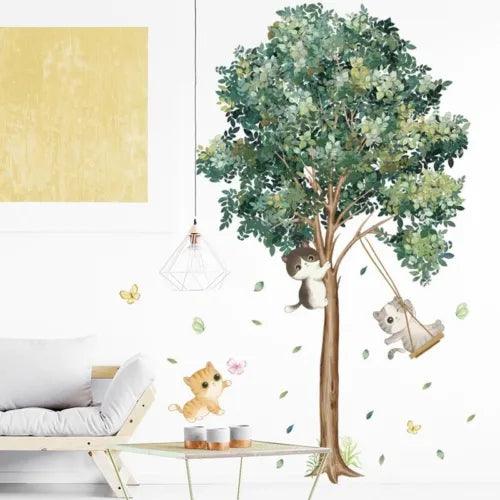 Wall Sticker Animal Tree Decal Vinyl Mural Art Kids Bedroom Nursery Home Decor - Furniture4Design