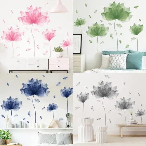 WALL STICKER FLOWER DECAL FLORAL PLANTS VINYL MURAL ART HOME LIVING ROOM DECOR - Furniture4Design