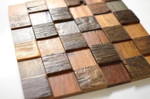 Wall Tiles, Decorative Wood Tiles, Wood Wall Tiles, 3D Wall Decor, Wall Covering - Furniture4Design